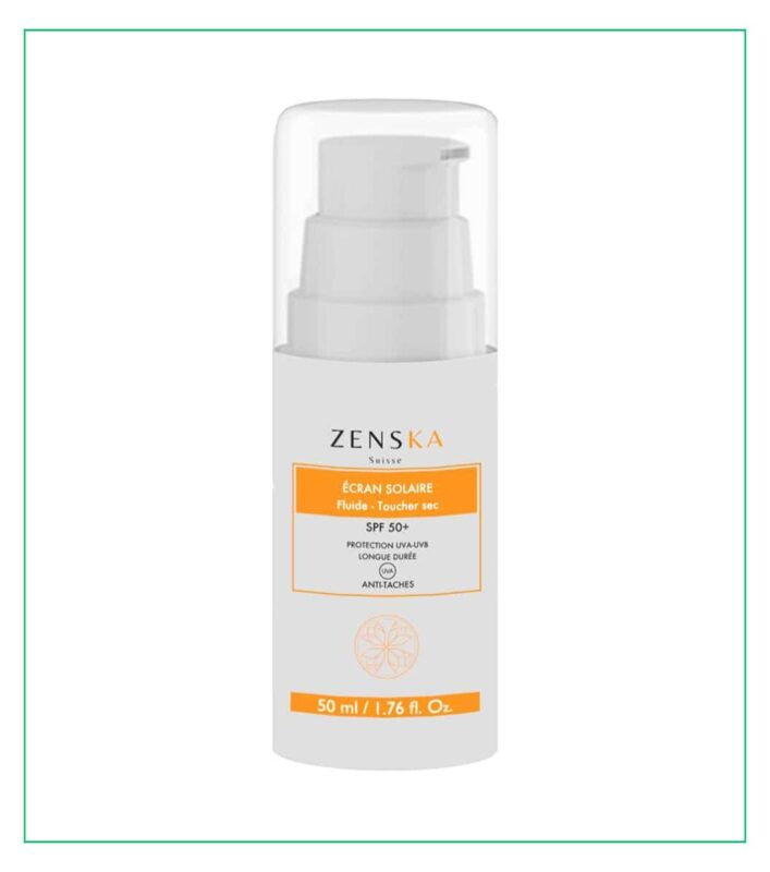 Zenska Écran Solaire Invisible Anti-Taches en Fluide Toucher Sec Spf50 – 50ml