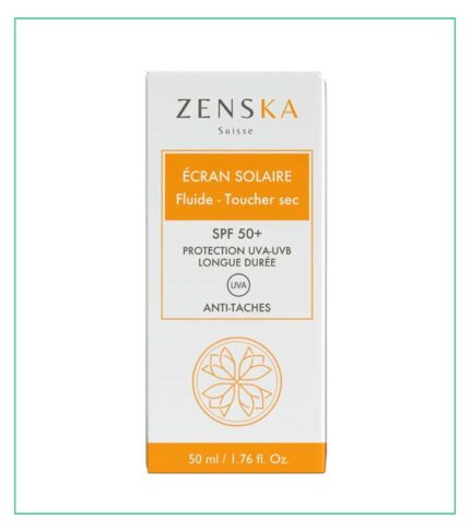 Zenska Écran Solaire Invisible Anti-Taches en Fluide Toucher Sec Spf50 – 50ml